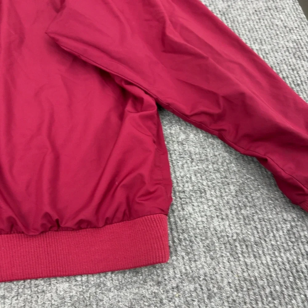 Vintage Boston College Reebok Pullover Jacket Mens XL Maroon Polyester V Neck